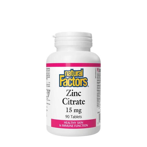 Natural Factors – Zinc Citrate 15 mg (90 tabletter)
