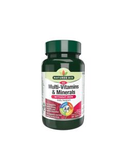 Natures Aid - Multi-Vitaminer & Mineraler uden Jern 60 Tabletter