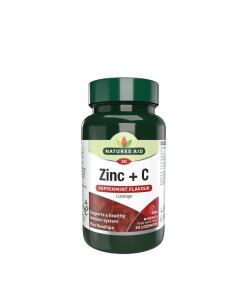 Natures Aid - Zink + C Pastiller Pebermyntesmag 30 stk