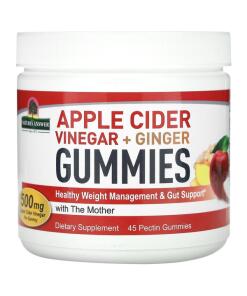 Æblecidereddike + Ingefær Gummies - 45 pektin gummier