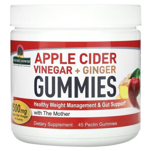 Æblecidereddike + Ingefær Gummies - 45 pektin gummier