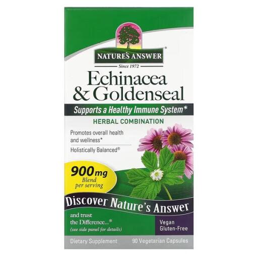 Echinacea & Goldenseal-kapsler - 90 vegetabilske kapsler