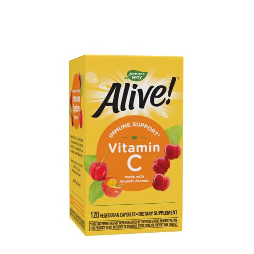 Nature's Way – Alive!® Fruit Source Vitamin C 120 Kapsler