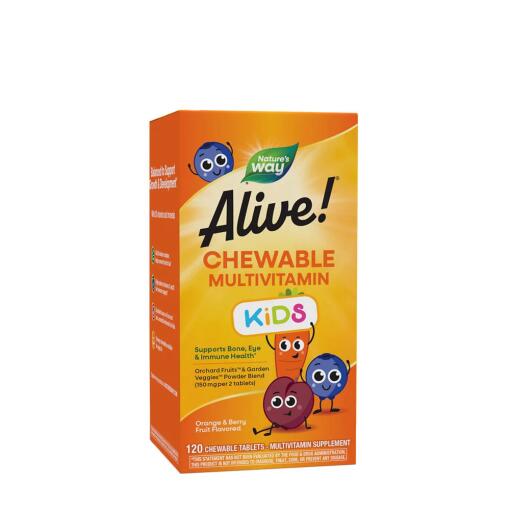 Nature's Way – Alive! Kids Tygge Multivitamin 120 stk