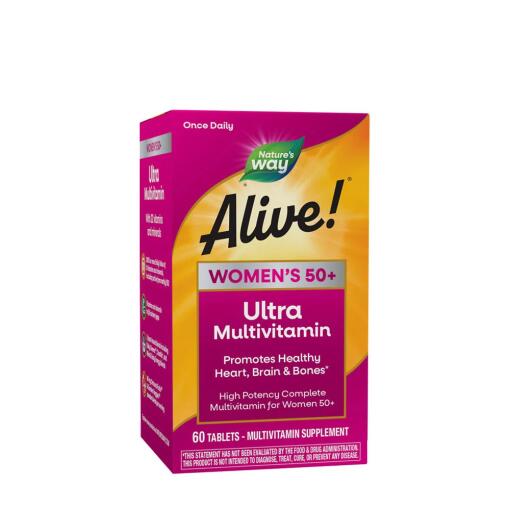Natures Way - Alive! Kvinders 50+ Ultra Multivitamin 60 tabletter