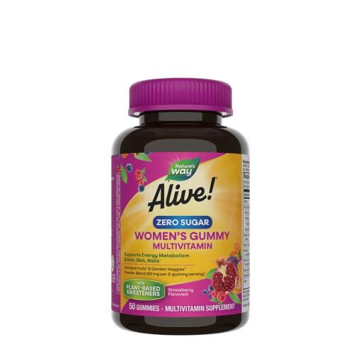 Nature's Way – Alive! Zero Sugar Kvinders Multivitamin Gummies 50 stk