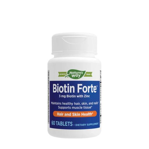 Nature's Way – Biotin Forte med Zink 60 tabletter