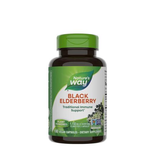 Nature's Way – Black Elderberry 100 Kapsler