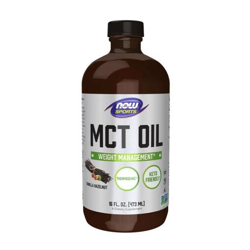 NOW Foods – MCT Oil Vanilla Hazelnut 473 ml