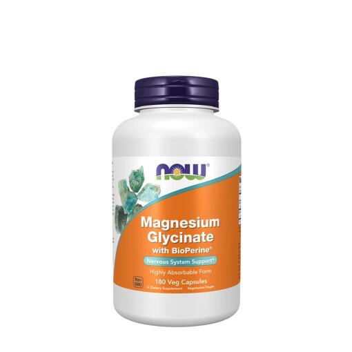 NOW Foods – Magnesiumglycinat med BioPerine 180 kapsler