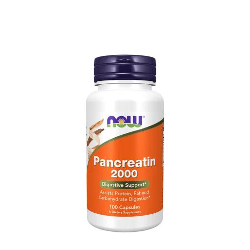 NOW – Pancreatin 2000 Digestive Support 100 kapsler