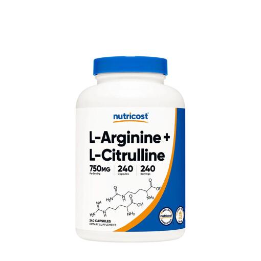Nutricost – L-Arginin L-Citrullin Kompleks Kapsler 240 stk