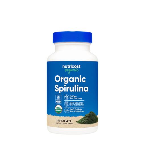 Nutricost – Økologisk Spirulina 240 Tabletter