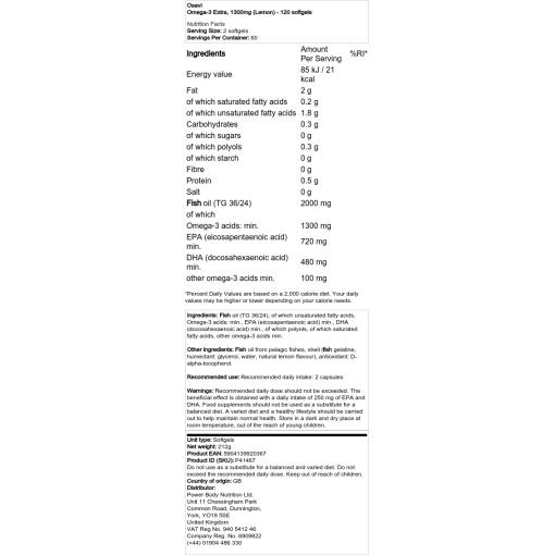 1300 mg (Citron) - 120 bløde kapsler