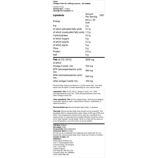 1000 mg (citron) - 180 bløde kapsler