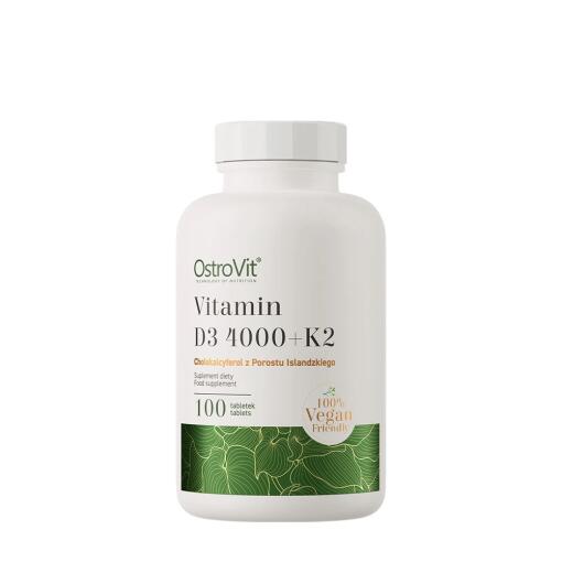OstroVit - D3 4000 IU + K2 VEGE 100 tabletter