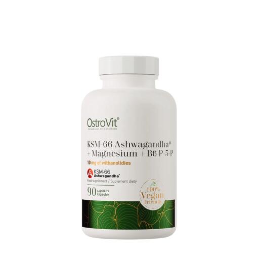 OstroVit - KSM-66 Ashwagandha + Magnesium + B6 P-5-P 90 Veg Kapsler