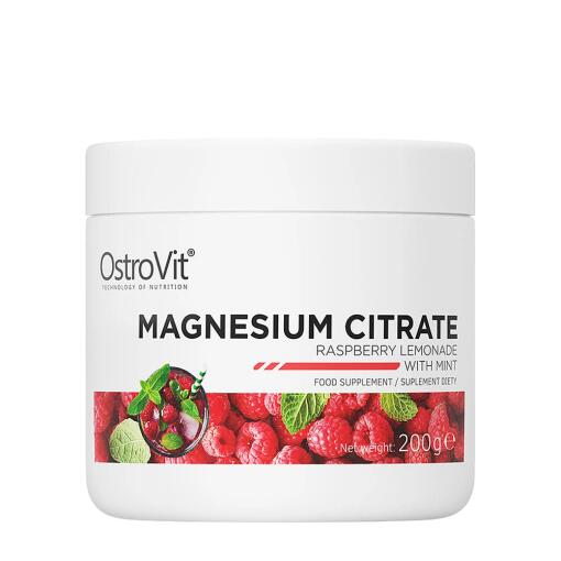 OstroVit - Magnesiumcitrat Hindbær-Lemonade med Mynte 200 g