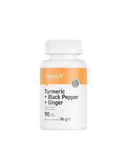 OstroVit - Gurkemeje + Sort Peber + Ingefær 90 tabletter