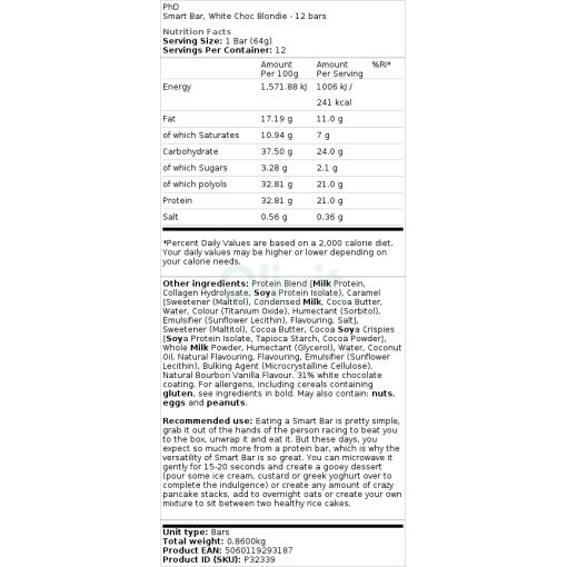 Hvid Chokolade Blondie - 12 barer