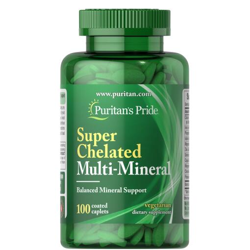 Puritan's Pride - Super Cheleret Multimineral - 100 tabletter