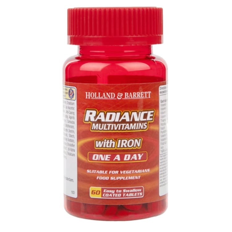 Radiance Multi Vitamins & Iron One a Day - 60 tabletter