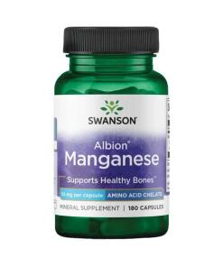SWANSON Albion Kelateret Mangan 10 mg 180 kapsler