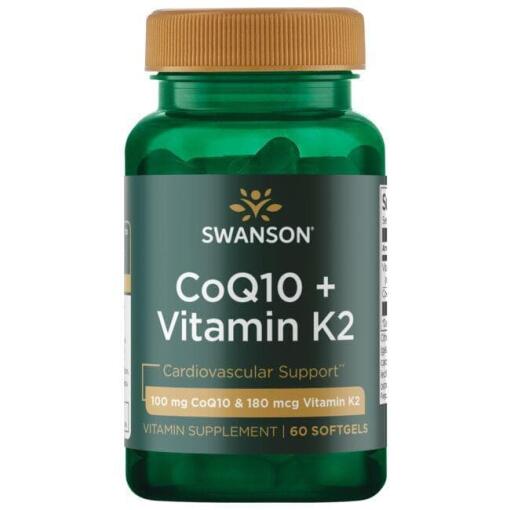 SWANSON CoQ10 100 mg + Vitamin K2 180 mcg
