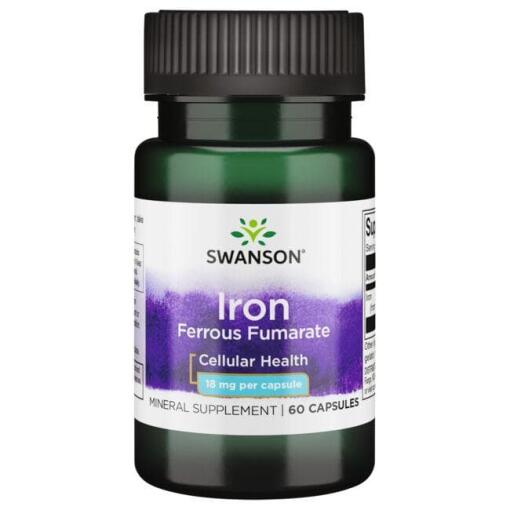 SWANSON Fumarat Jern 18mg 60 kapsler