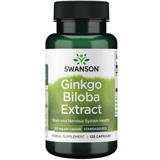 SWANSON Ginkgo Biloba-ekstrakt GinkgoSelect 60 mg 120 kapsler