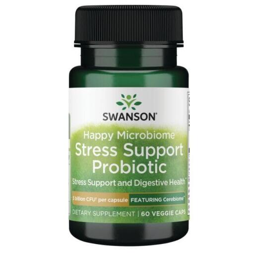 SWANSON Glad Mikrobiom Stressstøtte Probiotika 60vc