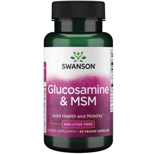 SWANSON Glukosamin + MSM 60 kapsler