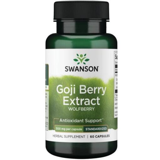 SWANSON Goji-ekstrakt 500 mg 60 kapsler