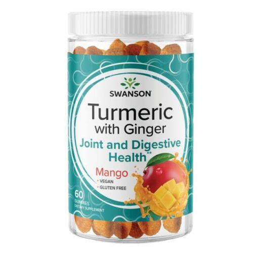 SWANSON Gurkemeje og Ingefær - Mango 60 Gummibamser