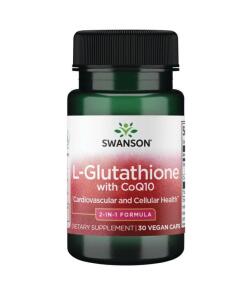 SWANSON L-glutathion + coenzym Q10 30 kapsler