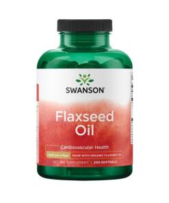 SWANSON Hørfrøolie 1000 mg 200 kapsler