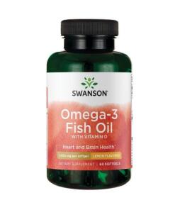 Omega-3 fiskeolie med D-vitamin - 60 softgels
