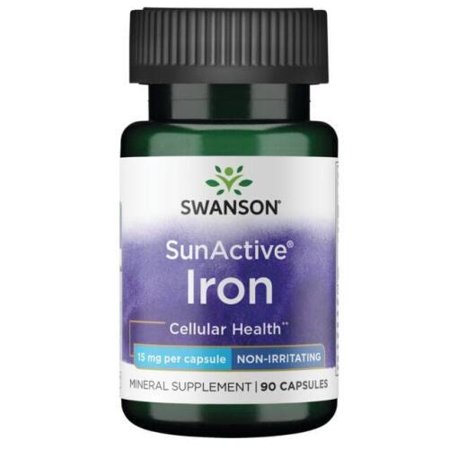 SWANSON SunActive Jern 15mg 90 kapsler