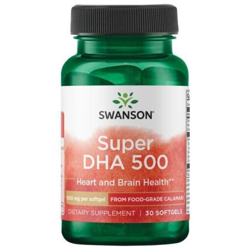 Super DHA 500 fra fødevarekvalitetscalamari - 30 softgels