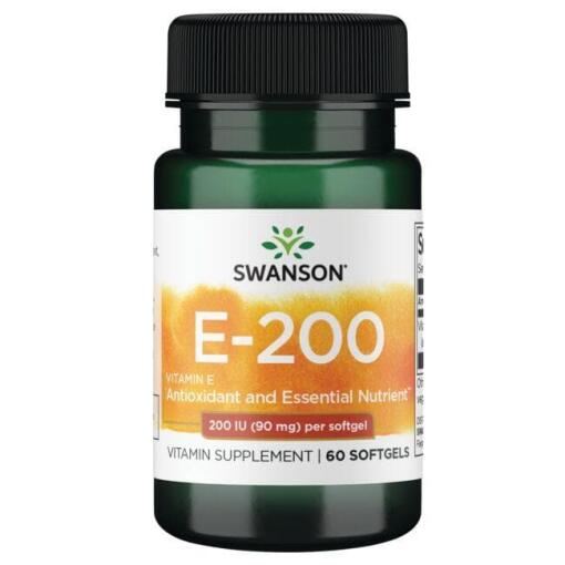 SWANSON Vitamin E 200 IE 60 kapsler