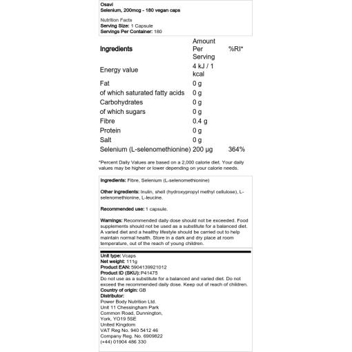 200 mcg - 180 veganske kapsler