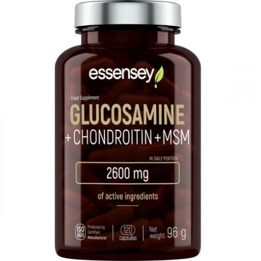 Glucosamin + Chondroitin + MSM - 120 kapsler