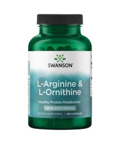L-Arginin & L-Ornitin - 100 kapsler