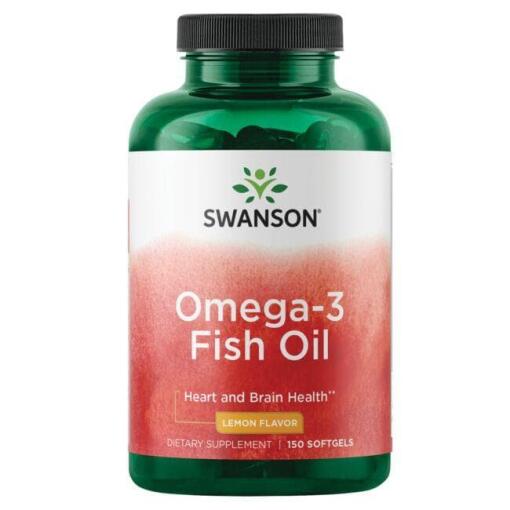 Omega-3 fiskeolie med citronsmag - 150 softgels
