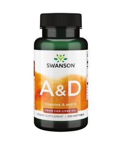 Vitamin A og D - 250 bløde kapsler