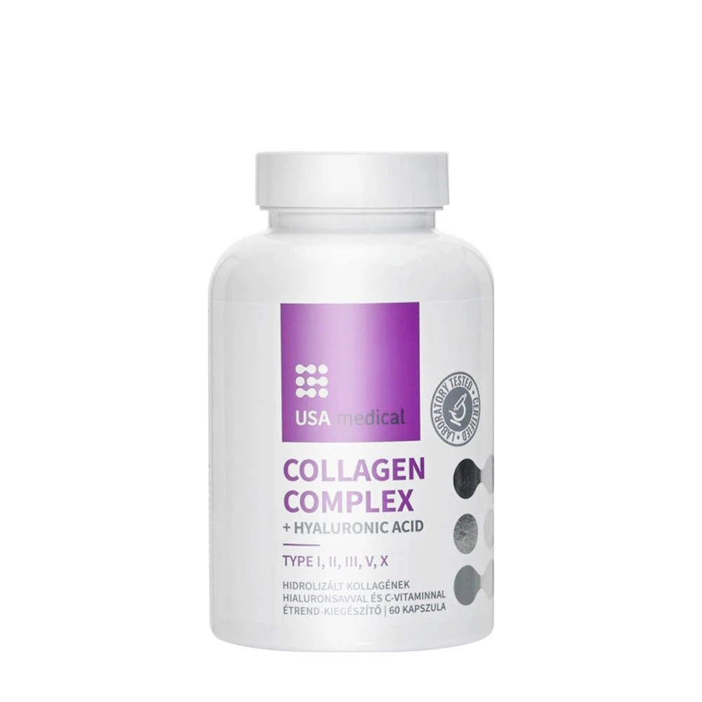 USA Medical - Collagen Complex med 5 Typer Kollagen 60 Kapsler