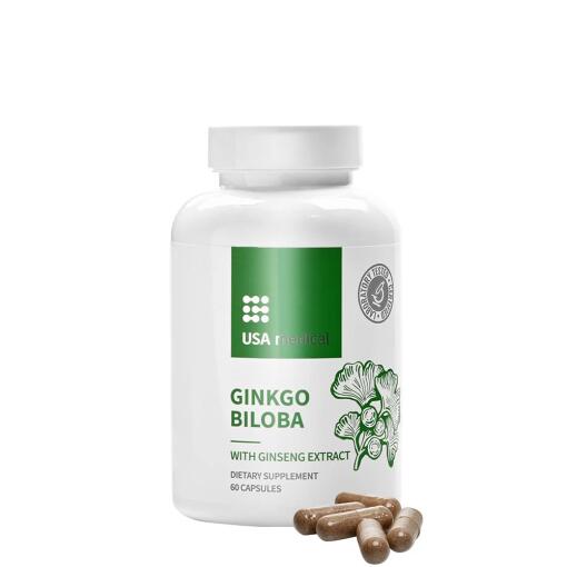 USA Medical - Ginkgo Biloba 60 Kapsler