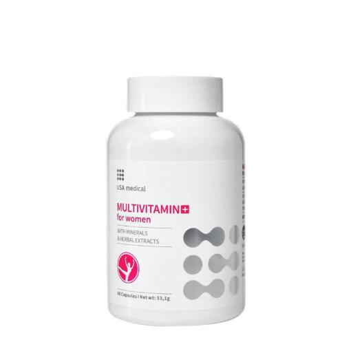USA Medical - Multivitamin til Kvinder 60 Kapsler