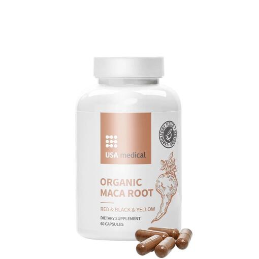 USA Medical - Økologisk Maca Rod 60 Kapsler