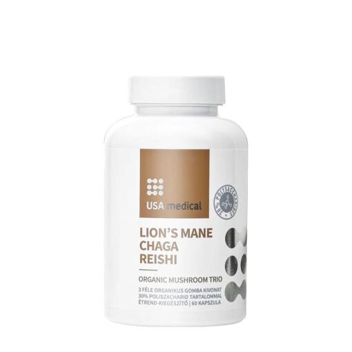 USA Medical - Organic Mushroom Trio 60 kapsler